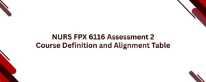 NURS FPX 6116 Assessment 2 Course Definition and Alignment Table