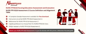 NURS FPX 6116 Assessment 2 Course Definition and Alignment Table