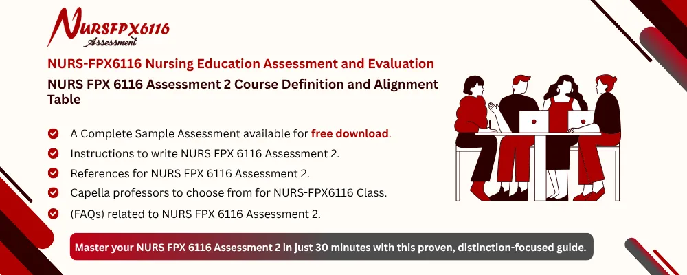 NURS FPX 6116 Assessment 2 Course Definition and Alignment Table